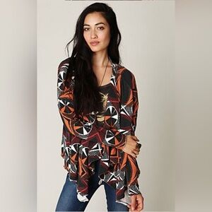 Free People Tribal Aztec cardigan sweater/jacket size XS